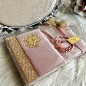 Islamic Gift Set, Ramadan Mubarak Gift, Eid Gift, Prayer Mat Velvet Yaseen Book, Prayer Rug Tasbih, Aqiqah Gift, Islamic Gift, Muslim Gift