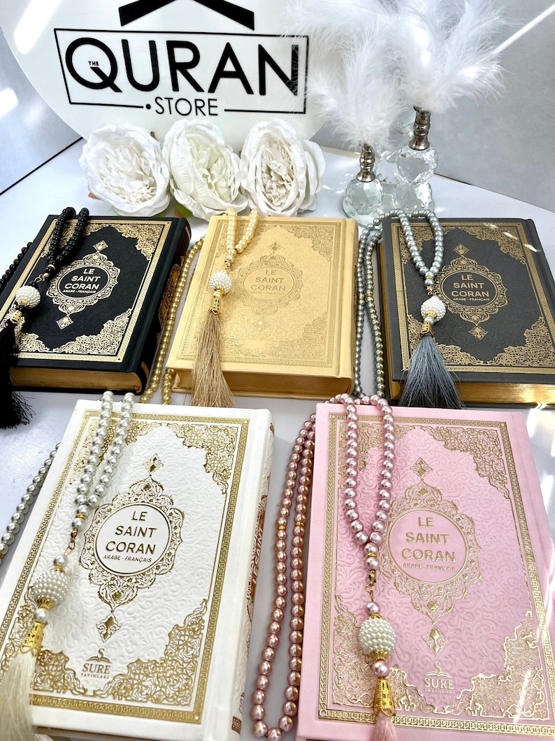 Le Saint Coran, Ramadan Kareem, Muslim Eid Gift, French Coran, Leather Coran, Prayer Rug, Crystal Tasbih, French Quran, Translate Quran image 2