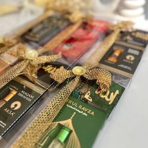 Gold Umrah Gift, Islamic Tasbih, Hajj Gift, Ataar Al Ka'aba, Rose Scent, Kaaba Oud, Itr'ul Ravza, Maqam Ibrahim, Islamic Favors, Muslim Gift image 7