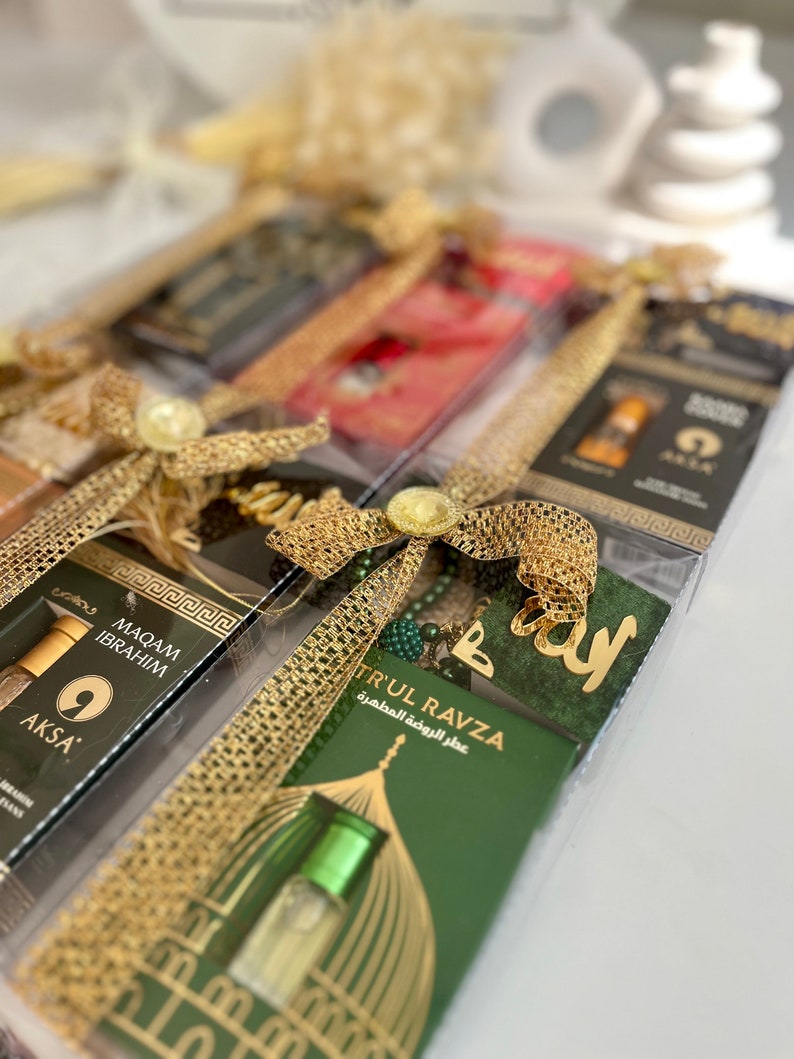 Gold Umrah Gift, Islamic Tasbih, Hajj Gift, Ataar Al Ka'aba, Rose Scent, Kaaba Oud, Itr'ul Ravza, Maqam Ibrahim, Islamic Favors, Muslim Gift image 7