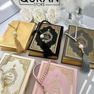 Le Saint Coran, Ramadan Kareem, Muslim Eid Gift, French Coran, Leather Coran, Prayer Rug, Crystal Tasbih, French Quran, Translate Quran image 3