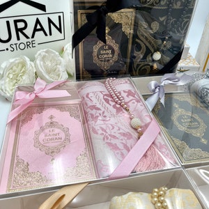 Le Saint Coran, Ramadan Kareem, cadeau de l'Aïd musulman, coran français, coran en cuir, tapis de prière, tasbih en cristal, coran français, traduction du coran