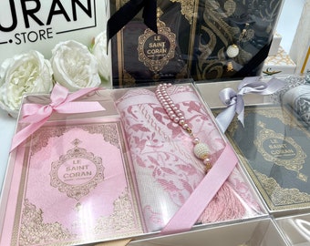Le Saint Coran, Ramadan Kareem, Muslimisches Eid Geschenk, Französischer Koran, Leder Koran, Gebetsteppich, Kristall Tasbih, Französischer Koran, Koran übersetzen