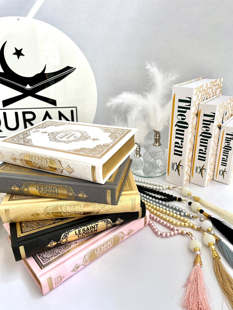 Le Saint Coran, Ramadan Kareem, Muslim Eid Gift, French Coran, Leather Coran, Prayer Rug, Crystal Tasbih, French Quran, Translate Quran image 5