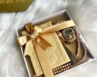 Gold Islamic Gift Set Quran Tasbih, Ramadan Gift, Digital Tasbih, Islamic Favors, Muslim Gift Set, Finger Counter, Ramadan Kareem, Eid Gift