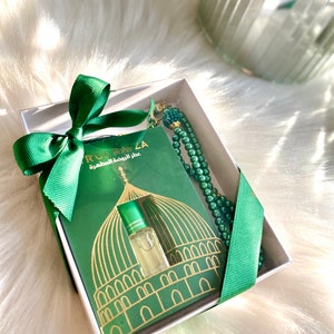 Ramadan Gift, Eid Gift, Itrul Ravza Scent, Makami Ibrahim Tasbih, Oud Gift, Islamic Oud Gift Set, Ataar Al Zamzam, Zamzam Perfume, Rose Oud