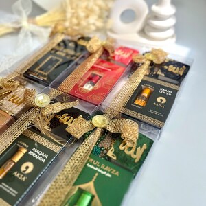 Gold Umrah Gift, Islamic Tasbih, Hajj Gift, Ataar Al Ka'aba, Rose Scent, Kaaba Oud, Itr'ul Ravza, Maqam Ibrahim, Islamic Favors, Muslim Gift image 4