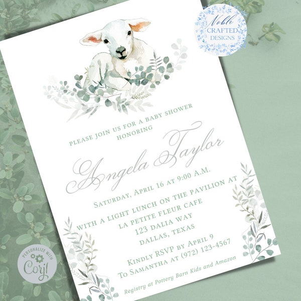 Lamb Baby Shower - Etsy