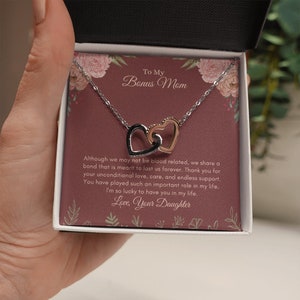 Bonus Moederketting Berichtkaart Cadeau| Cadeau stiefmoeder voor Kerstmis, verjaardag, Moederdag, huwelijkscadeau voor stiefmoeder