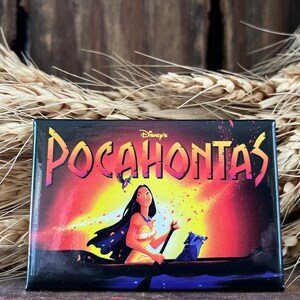 1995  ~ Pocahontas Pin Back Button ~ Authentic Movie Release Promotional Badge ~ Vintage Walt Disney Pictures.