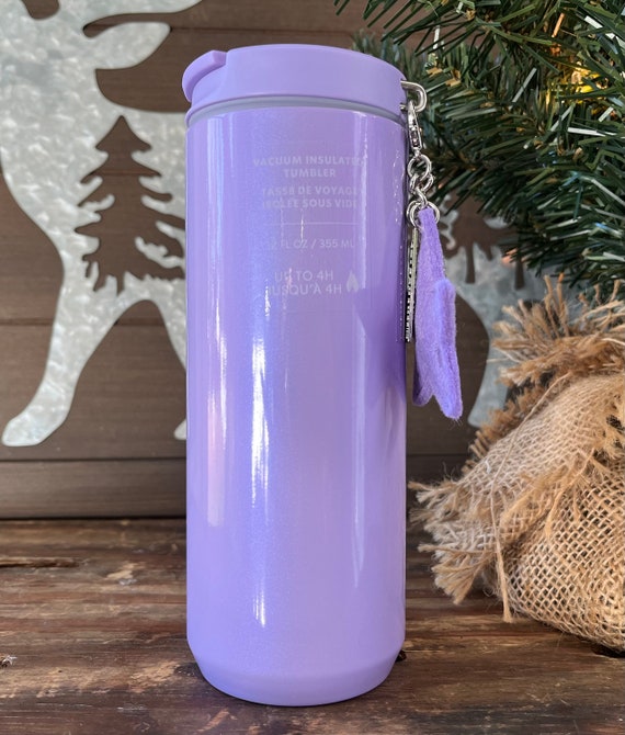 Purple Cloud Tumbler with Glitter Purple Personalized Starbucks Logo Decal  - 20oz Double Wall Insulated Tumbler with sipper lid and straw –  SheltonShirts