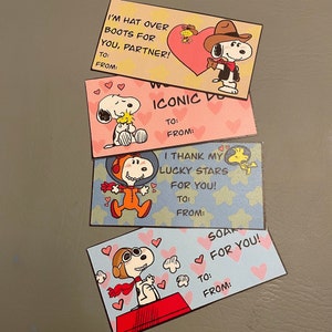 Snoopy Printable Valentines - Etsy