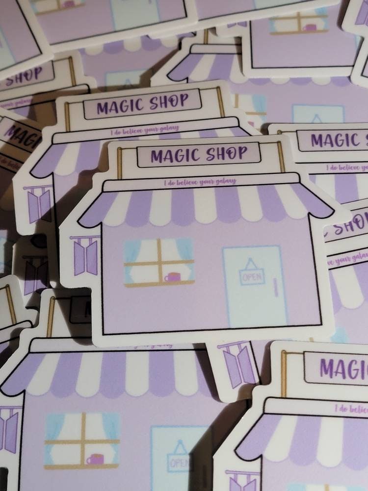 BTS Magic Shop Glossy Vinyl Sticker - Etsy