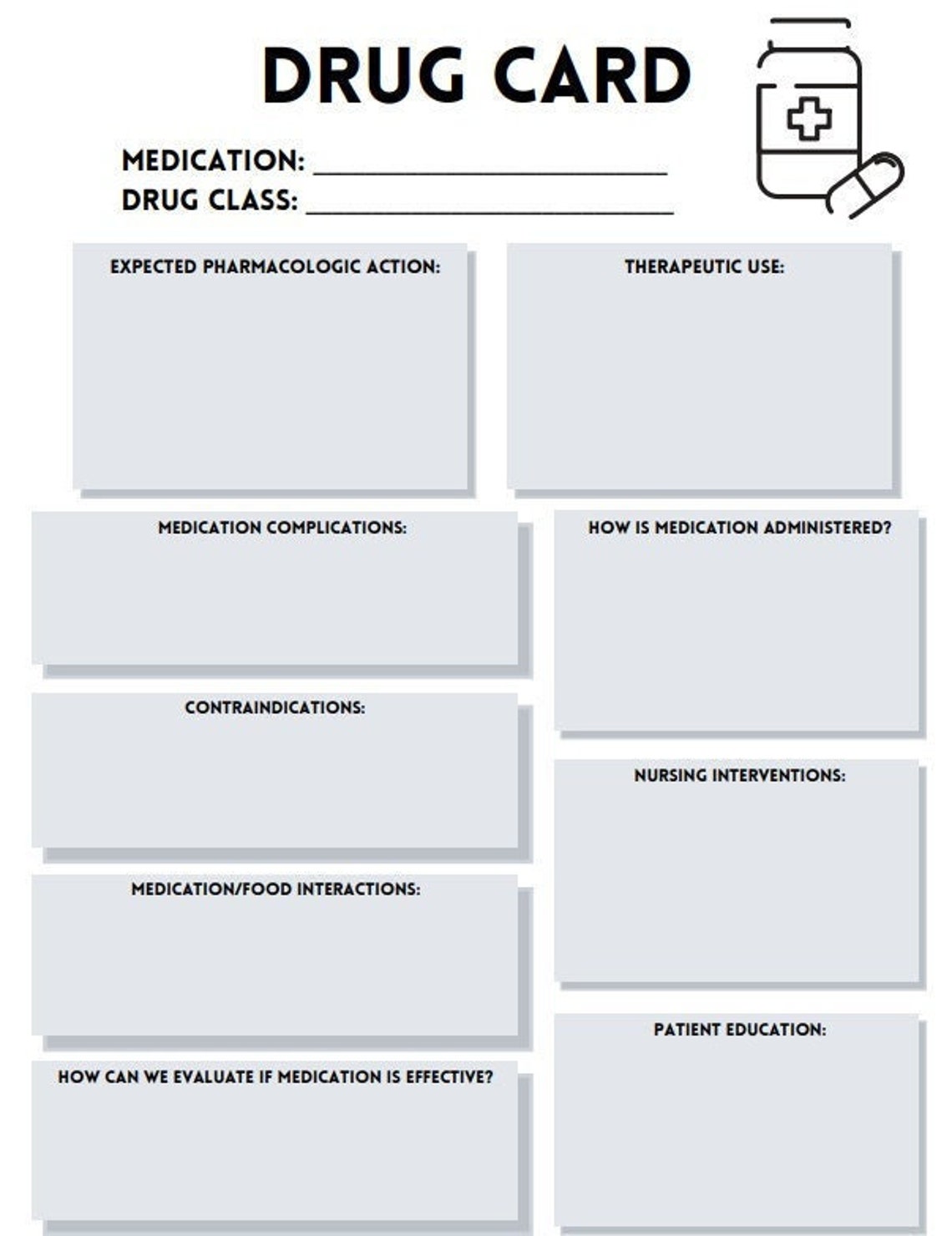 Nursing School Drug Card Template Etsy Nursing School Drug Card Template Etsy