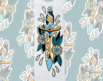 Dagger Bottle Opener | American Traditional Tattoo Flash Bar Blade | Mermaid & Cowgirl | Gift for her | Scorpion Bottle Opener |