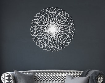 Sacred Geometry Metal Wall Art + Torus Yantra Wall Art Home + Spiritual Art Home Decor