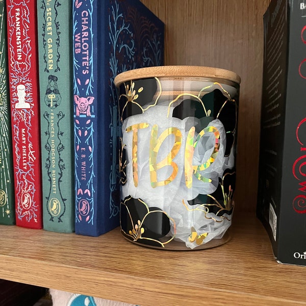 TBR Jar- Flowers// Bookshelf Decor, Booklover gift, reader gift