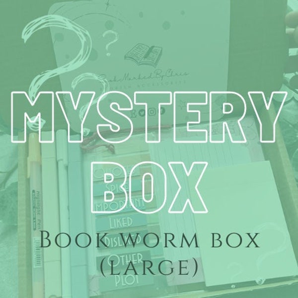 MYSTERY BOX - GROOT//Leerzucht, Mystery Box, Boekenliefhebber Cadeau, Leesgeschenken, Leesgrage geschenken, Literaire Geschenken, Boekenliefhebbers Geschenken