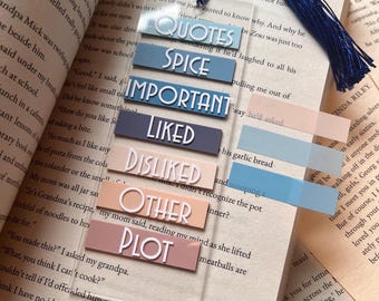 Book Annotating Acrylic Bookmark: Ideal bookish gift for bookstagram