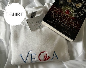 Vega Embroidered T-Shirt: Zodiac Academy Bookish Gift