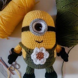 CROCHET PATTERN ONLY - Flower Minion Crochet Pattern