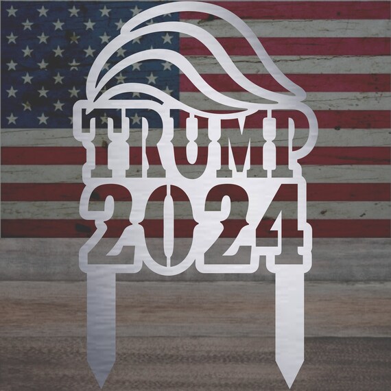 Trump 2024 Staked Yard Sign Show Your Support for Donald Etsy