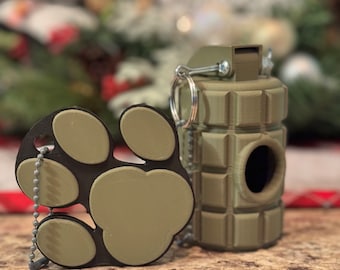 Dookie Bomb Dog Poop Bag Holder – 3D Printed, Used Bag Carrier