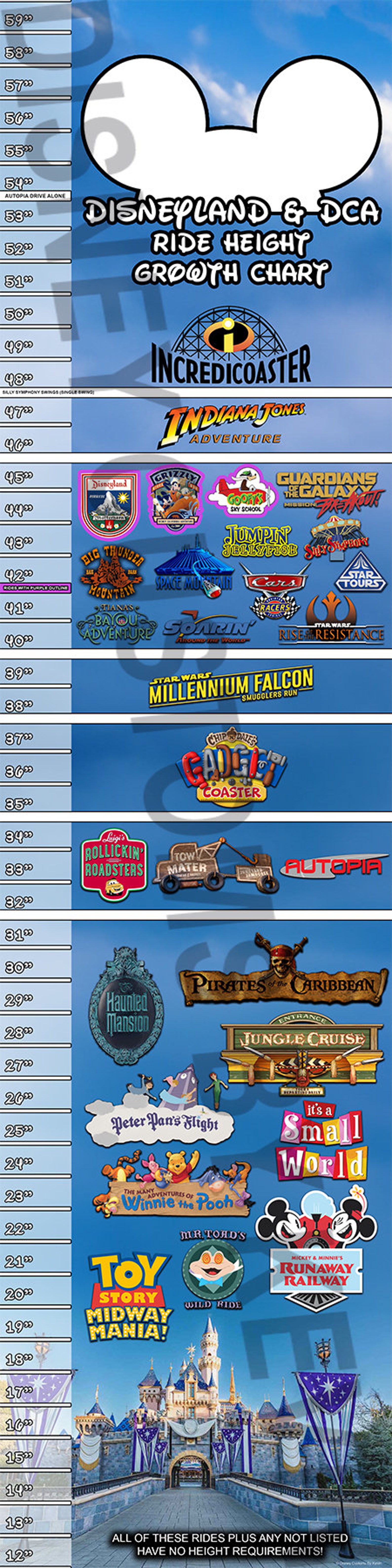 Disneyland and Disney California Adventure Ride Height Requirements ...