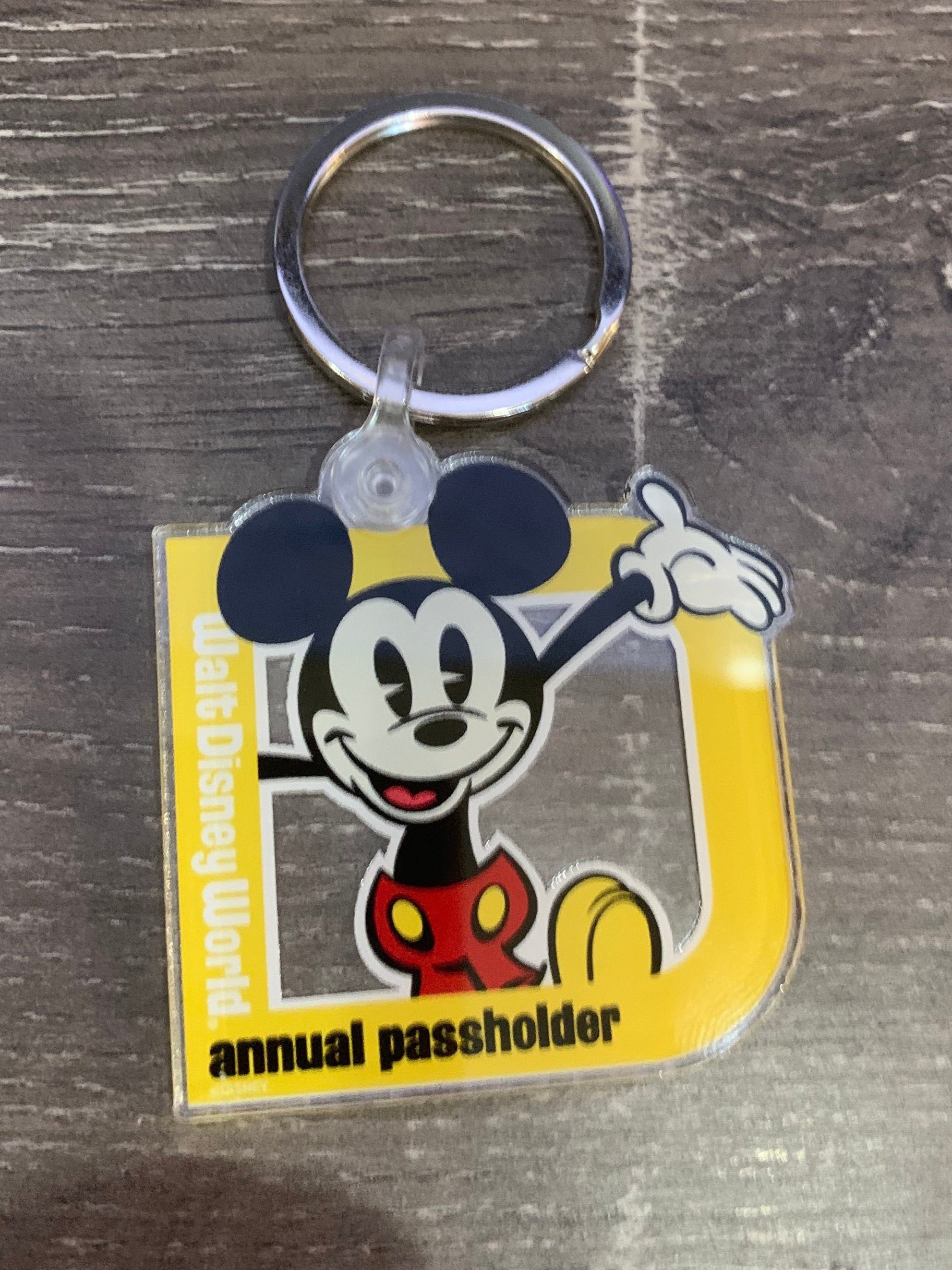 Mickey Mouse Annual Passholder Walt Disney World Acrylic Keychain