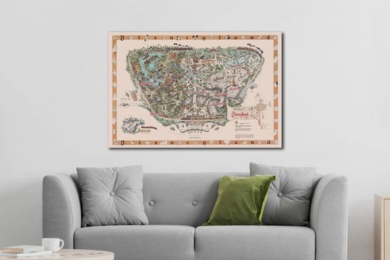 Disneyland 1957 Map on A 1.5