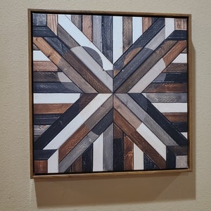 Hidden Mickey Mouse Wood Art Wrapped Canvas 16&quot; x 16&quot; with Wood Frame