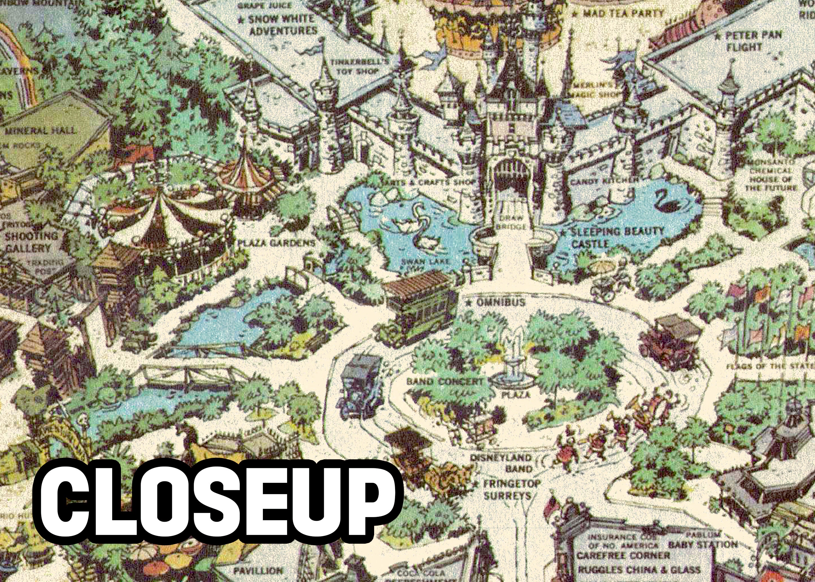 Disneyland 1957 Map on A 1.5