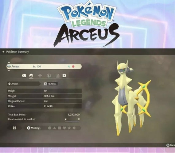 Shiny Arceus Max Stats // Pokemon Legends: Arceus OR Brilliant