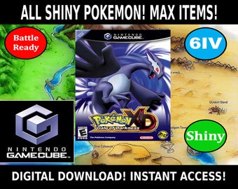 Unlocked Pokemon XD Gale of Darkness | Complete Shiny Pokedex + Max Items | Gamecube | Instant Download