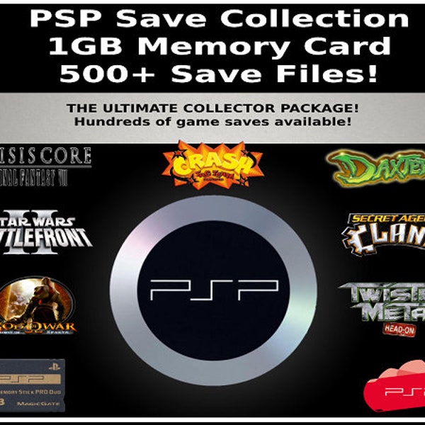 PSP Unlocked Save Collection - 500+ Saves - 1GB Memory Card - 100% Complete