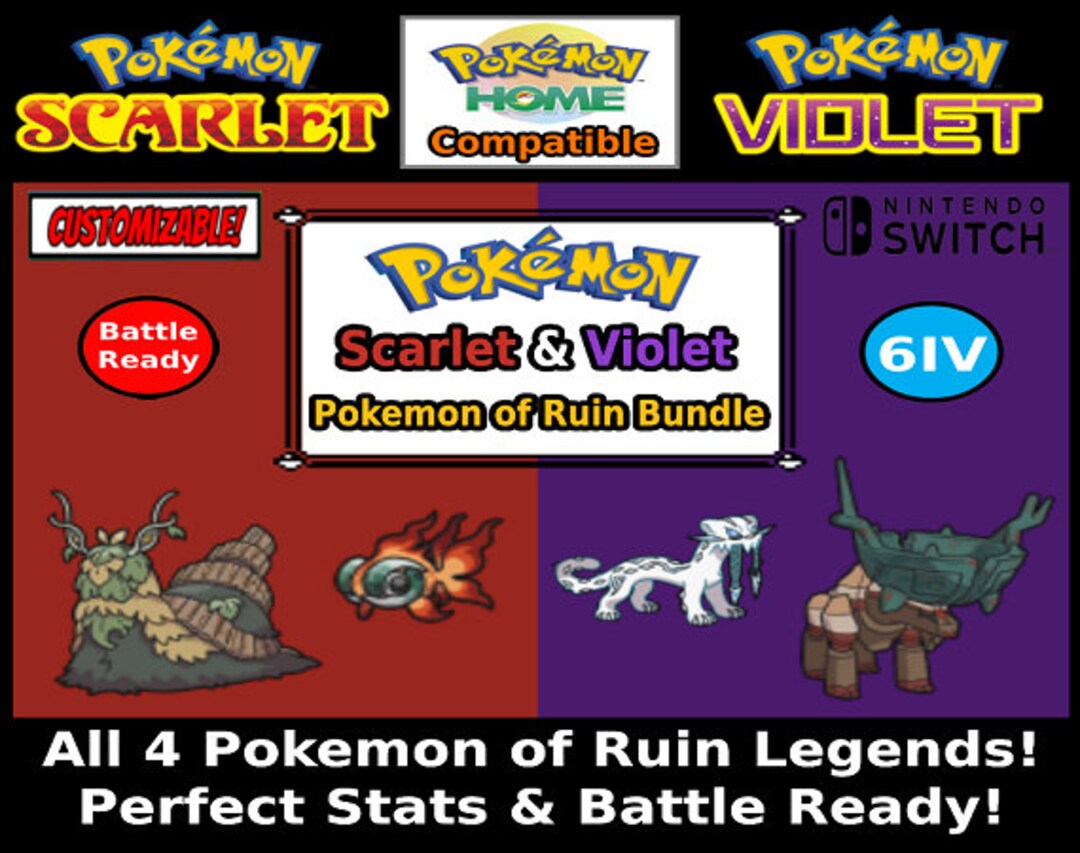 Legends of Ruin Bundle Pokemon Scarlet Violet Fast Delivery Etsy
