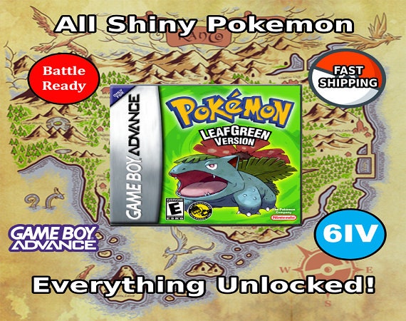 POKEMON FIRERED AUTHENTIC - All 386 SHINY PERFECT SAVE