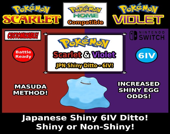 DITTO JAPANESE ✨ POKEMON SCARLET VIOLET ✨ 6 IV (ANY NATURE) + ITEMS/ENG  MASUDA ✨