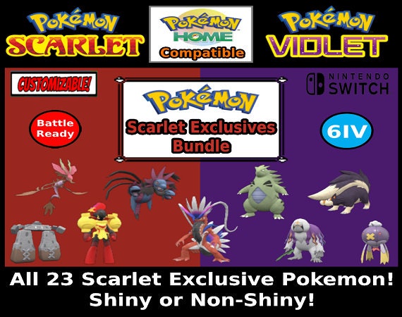 The exclusives for both versions. : r/PokemonScarletViolet