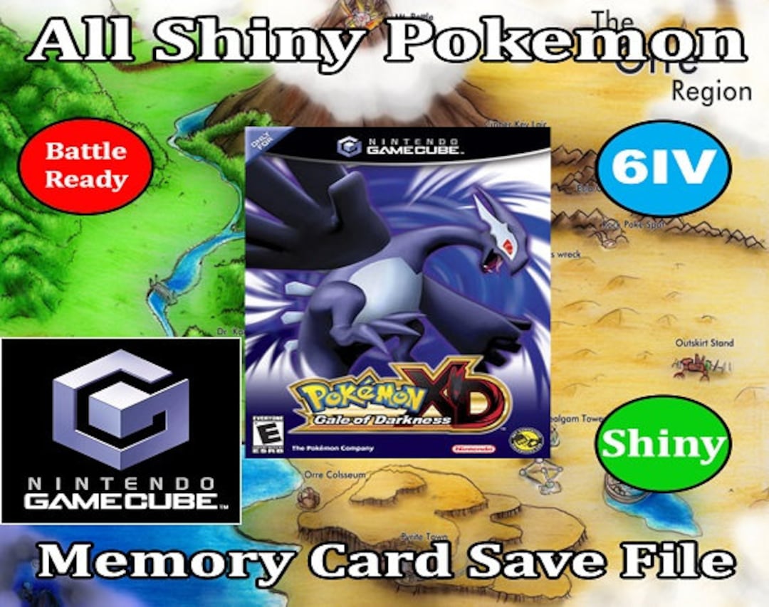 Pokemon XD Gale of Darkness Unlocked Gamecube Save 16MB Memory Card 100