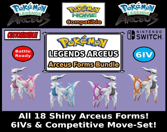 Buy All 18 Arceus Forms Alpha Shiny Pokemon Legends Arceus FAST DELIVERY  Online in India - Etsy
