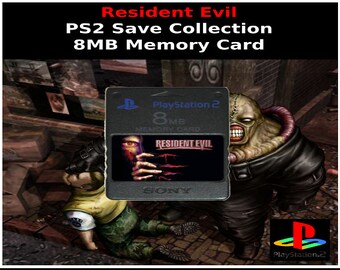 Resident Evil - PS2 Save Collection - Unlocked 128MB Memory Card - 100% Complete