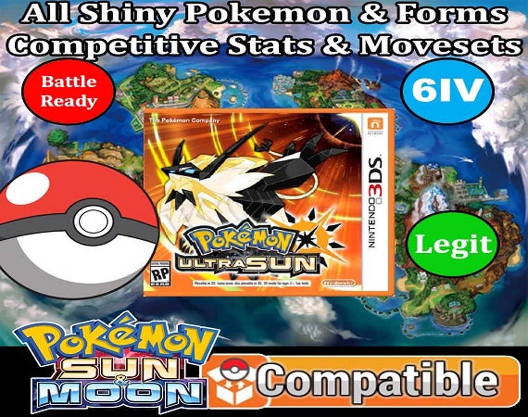 Unlocked Pokemon Ultra Sun Complete Shiny Pokedex Max - Etsy
