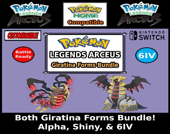 Alpha Shiny Giratina Both Forms Pokemon Legends: Arceus 