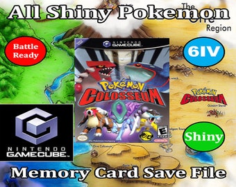 Pokemon Colosseum - Unlocked Gamecube Save - 16MB Memory Card - 100% Complete