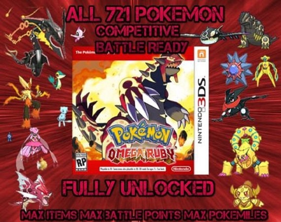 Unlocked Pokemon Fire Red Complete Shiny Pokedex Max Items 