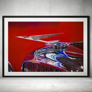 Duesenberg Kühlerfigur Farbfotodruck - Oldtimer-Wandkunstdruck, Vintage Automobile-Fotografie, Retro-Garage, Man-Höhle, Wohnkultur