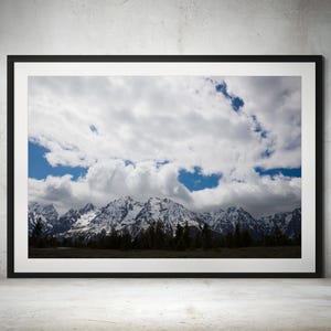 Teton Mountain Range Color Print - Grand Teton National Park Photography, Wyoming Photography, National Park Landscape, Nature Print