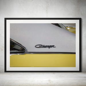 Fotografía del Dodge Charger R/T de 1968: arte mural de muscle cars Mopar clásicos y fotografía automotriz vintage
