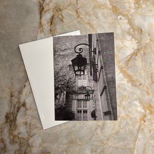 Parisian Courtyard Notecard Set: Marais District, Black & White Photography, Pack of 10 Paris Notecards, Elegant Stationery